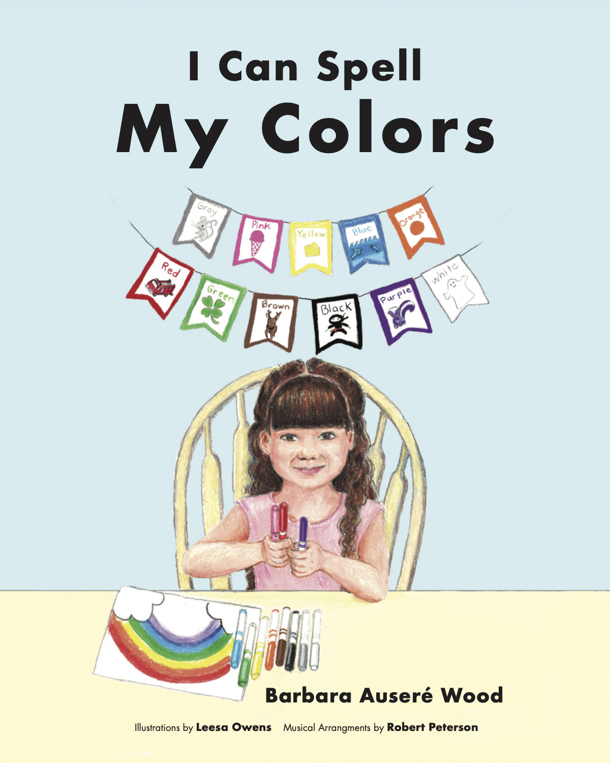 eBook cover of I Can Spell My Colors interactive learning book for children